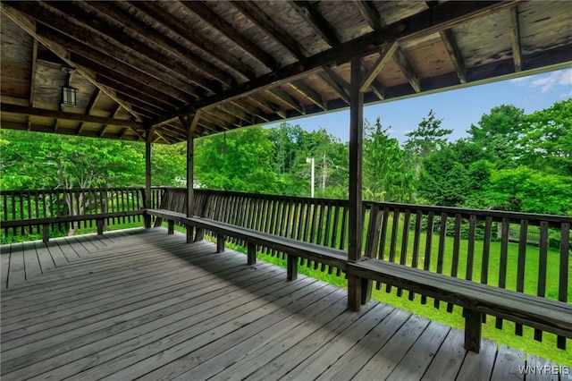 1520 Davis Rd, Aurora, NY 14170 - deck with a yard and view of scattered trees