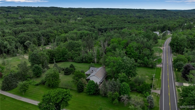 1520 Davis Rd, Aurora, NY 14170 - aerial view of property's location with a heavily wooded area