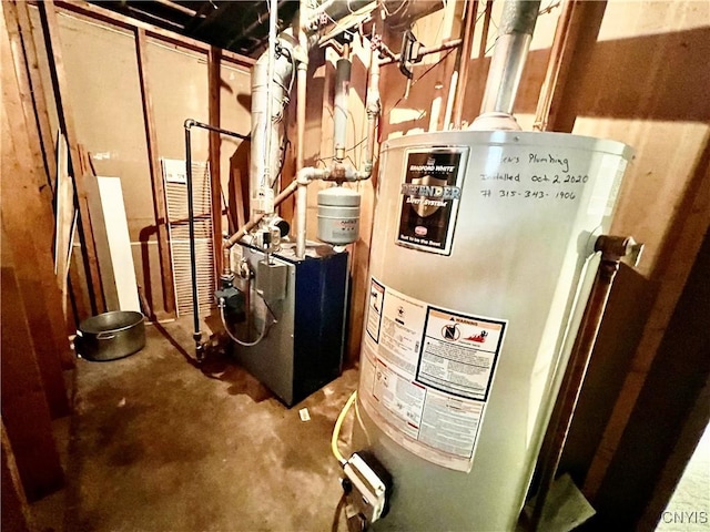 23 Burden Dr, Oswego, NY 13126 - utilities featuring gas water heater and a heating unit
