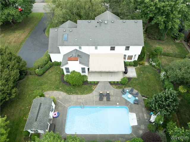 57 Middlebury Rd, Orchard Park, NY 14127 - view from above of property featuring a pool