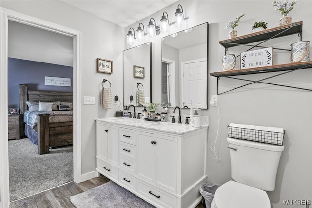 111 Aegean Ave, Amherst, NY 14228 - full bathroom featuring wood finished floors, double vanity, and connected bathroom