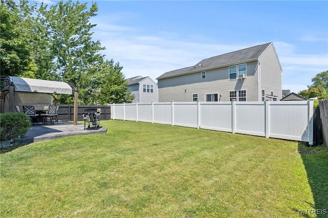 111 Aegean Ave, Amherst, NY 14228 - fenced backyard with a patio area