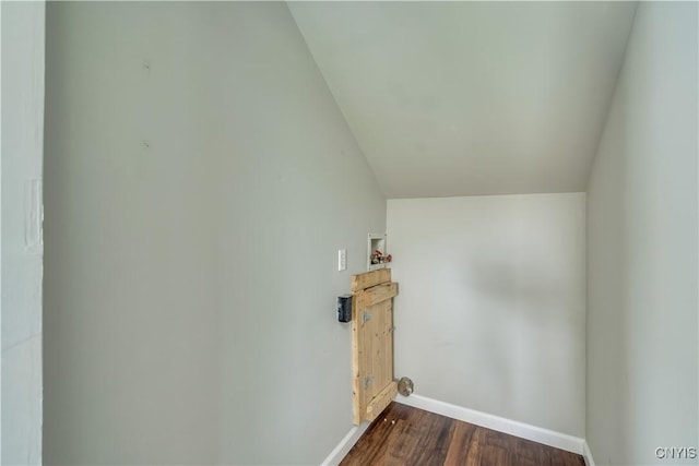 713 Parham St, Wilna, NY 13619 - washroom featuring hookup for a washing machine and dark wood-style flooring
