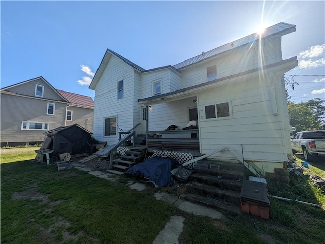 10 Mcclellan Ave, Mount Jewett Boro, PA 16740 - back of property featuring a yard