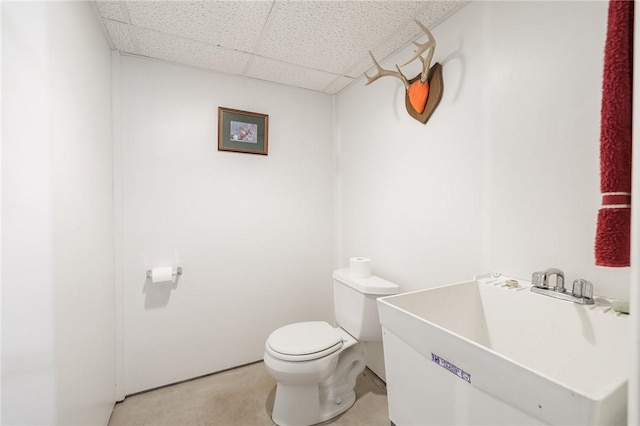 6915 Proximity Ln, Victor, NY 14564 - bathroom with a paneled ceiling and toilet