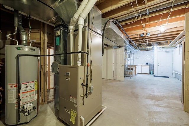 6915 Proximity Ln, Victor, NY 14564 - unfinished basement featuring water heater and heating unit