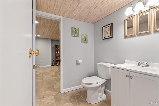 331 Hickory Ln, Hastings, NY 13036 - bathroom featuring wooden ceiling and vanity