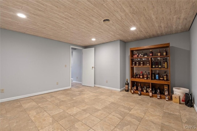 331 Hickory Ln, Hastings, NY 13036 - interior space featuring wooden ceiling and recessed lighting