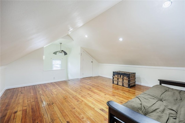 108 Iroquois St, Rochester, NY 14609 - bedroom with wood-type flooring and lofted ceiling