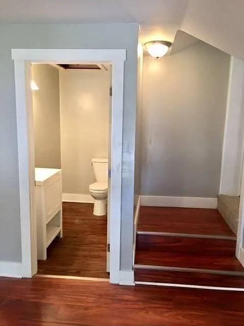 1369 Pittsford Mendon Rd, Mendon, NY 14506 - bathroom featuring toilet and wood finished floors