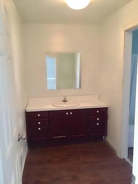 1369 Pittsford Mendon Rd, Mendon, NY 14506 - bathroom with vanity and wood finished floors