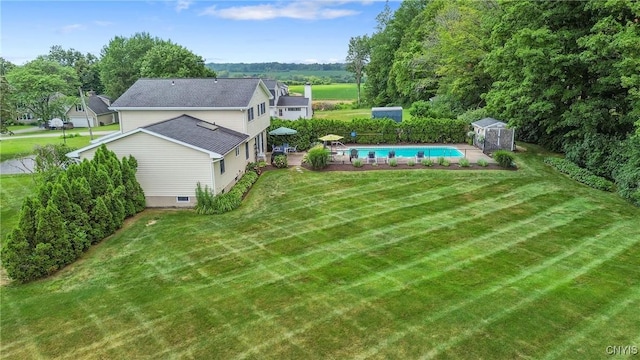 1705 Lancelot Pl, Skaneateles, NY 13152 - view from above of property with a pool area