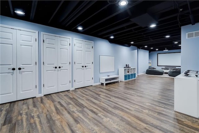 10 Muirfield Ct, Pittsford, NY 14534 - basement featuring wood finished floors and recessed lighting