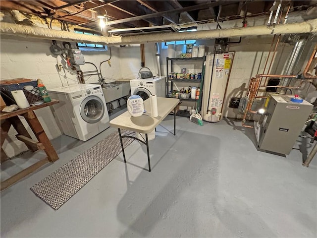 290 Hollywood Ave, Brighton, NY 14618 - unfinished basement with washing machine and dryer and gas water heater