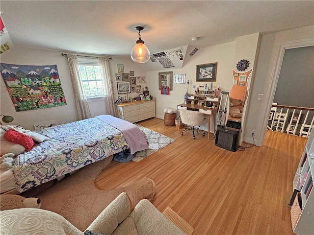 290 Hollywood Ave, Brighton, NY 14618 - bedroom featuring vaulted ceiling and wood finished floors