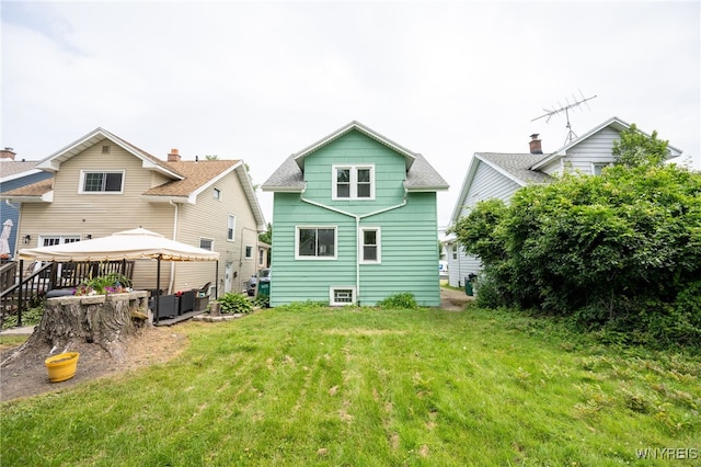 827 Tifft St, Buffalo, NY 14220 - rear view of property featuring a gazebo and a yard