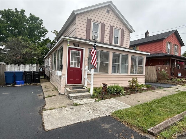 211 Pharis St, Syracuse, NY 13204 - view of front of home with entry steps and cooling unit