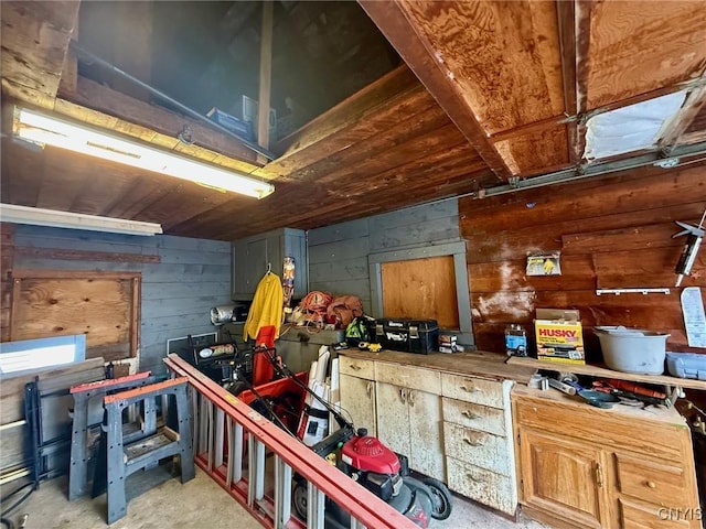 211 Pharis St, Syracuse, NY 13204 - misc room featuring unfinished concrete flooring and a garage