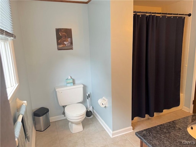 8467 Torchwood Ln, Cicero, NY 13039 - full bathroom featuring vanity, a shower with curtain, and tile patterned flooring