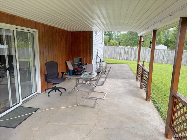8467 Torchwood Ln, Cicero, NY 13039 - fenced backyard featuring a patio area