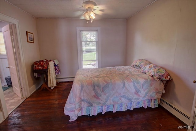 6716 Main St, Cherry Creek, NY 14723 - bedroom featuring hardwood / wood-style floors and a baseboard radiator