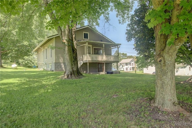 6716 Main St, Cherry Creek, NY 14723 - back of house featuring a yard