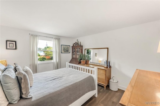 7052 Waring Cir, Evans, NY 14047 - bedroom with dark wood finished floors and baseboards