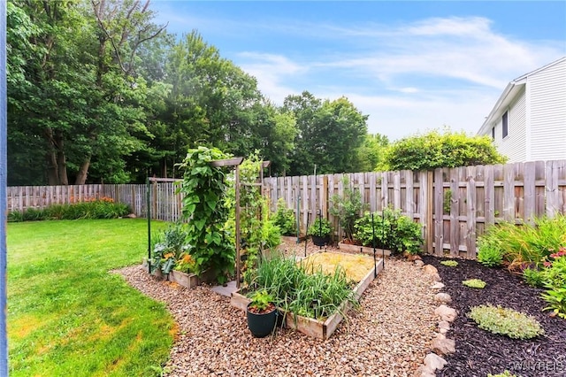 7052 Waring Cir, Evans, NY 14047 - fenced backyard with a garden