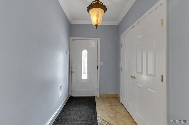 66 Devonshire Rd, Tonawanda, NY 14223 - entryway with crown molding and light tile patterned flooring