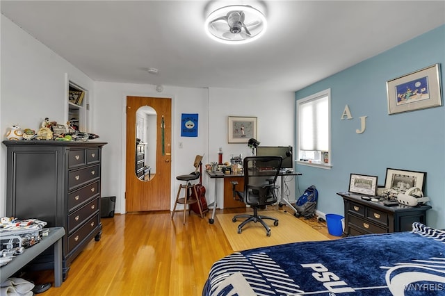66 Devonshire Rd, Tonawanda, NY 14223 - bedroom featuring light wood finished floors and an office area