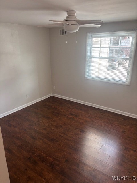 770 W Ferry St Unit 9A, Buffalo, NY 14222 - spare room with a ceiling fan and dark wood-type flooring