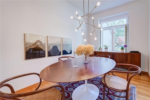 56 Waterview Cir, Penfield, NY 14625 - dining space with a chandelier and wood finished floors