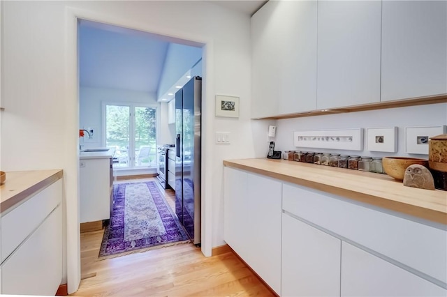 56 Waterview Cir, Penfield, NY 14625 - kitchen featuring light wood finished floors, light countertops, white cabinets, and stainless steel appliances