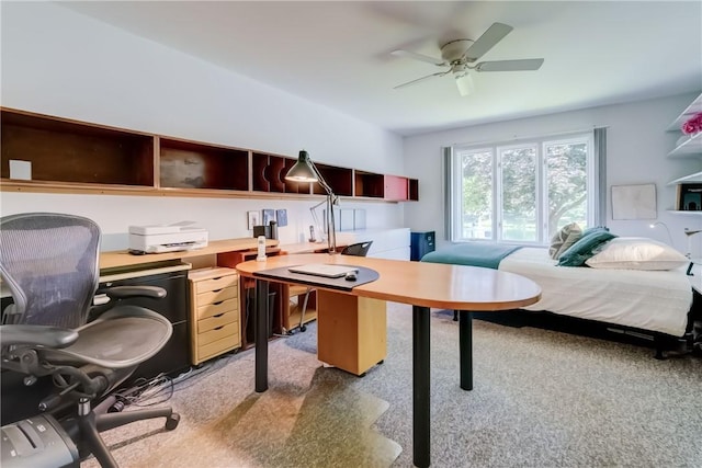 56 Waterview Cir, Penfield, NY 14625 - office area featuring light colored carpet and a ceiling fan
