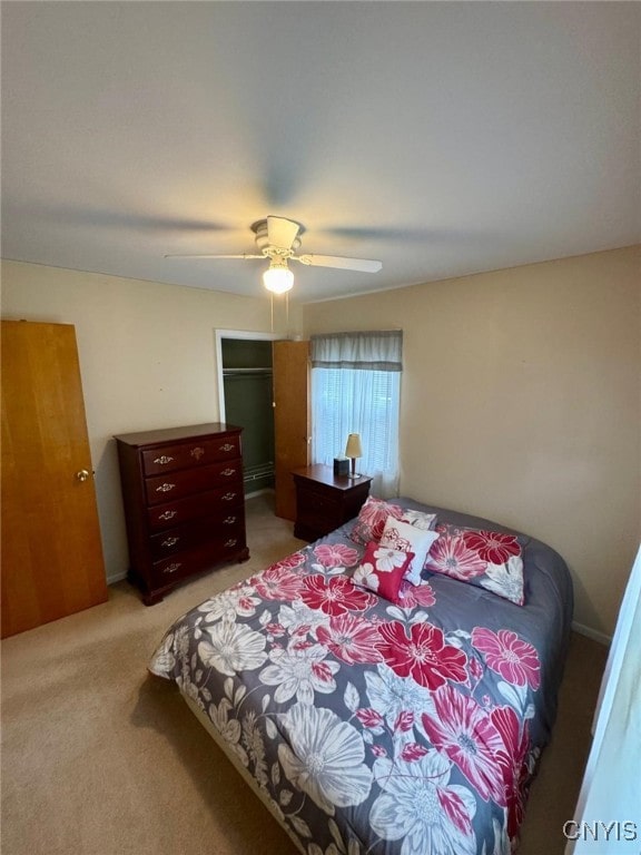 16 Locust Ave, Cortland, NY 13045 - bedroom featuring light colored carpet and ceiling fan