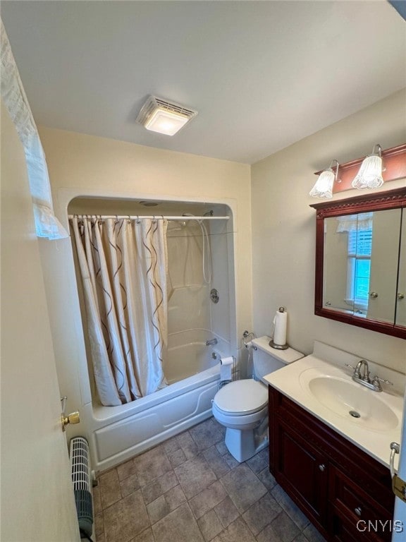 16 Locust Ave, Cortland, NY 13045 - full bathroom with shower / bath combo with shower curtain, vanity, and stone finish flooring