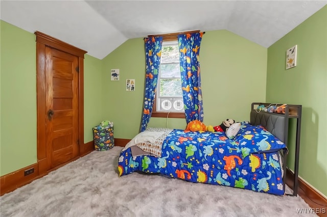 6467 Patchin Rd, Boston, NY 14025 - bedroom featuring lofted ceiling and carpet flooring