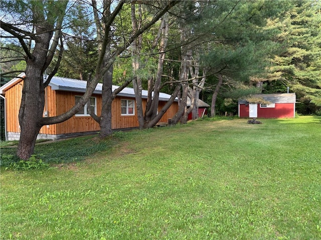 1237 County Highway 11, Davenport, NY 13860 - view of grassy yard featuring a shed
