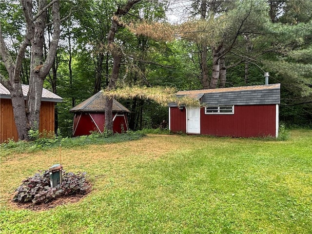 1237 County Highway 11, Davenport, NY 13860 - view of green lawn with a shed