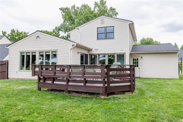 25 Killdeer Ln, Perinton, NY 14450 - back of property with a wooden deck and a yard