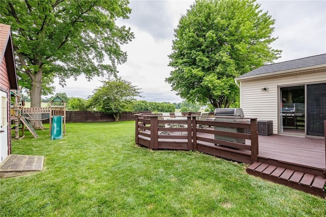 25 Killdeer Ln, Perinton, NY 14450 - fenced backyard with a playground and a deck