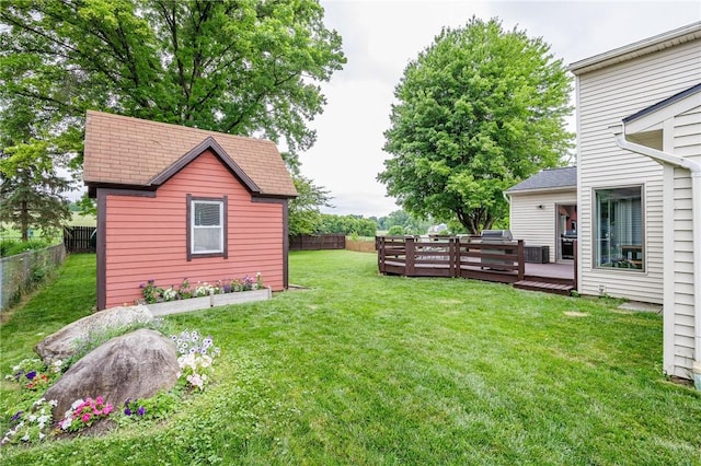 25 Killdeer Ln, Perinton, NY 14450 - fenced backyard with a deck and a garden