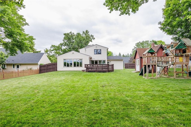 25 Killdeer Ln, Perinton, NY 14450 - fenced yard with a playground