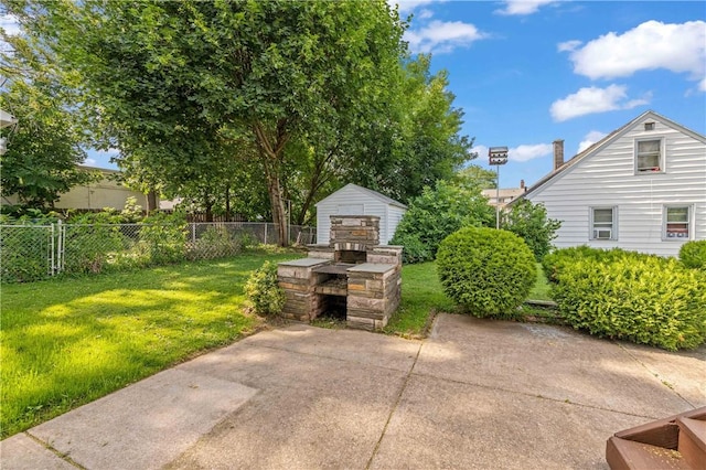 24 Gray St, Rochester, NY 14609 - view of patio with an outdoor stone fireplace