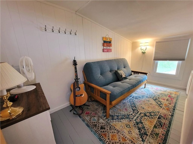 3904 Castle Point Rd, Starkey, NY 14842 - living area featuring wood finished floors and vaulted ceiling