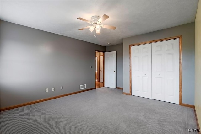121 Ben Bar Cir, Whitestown, NY 13492 - unfurnished bedroom featuring carpet flooring, a closet, and ceiling fan