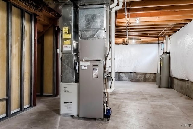 121 Ben Bar Cir, Whitestown, NY 13492 - unfinished basement featuring water heater and heating unit