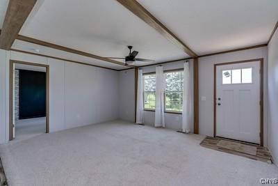 27634 County Route 342, Le Ray, NY 13612 - carpeted foyer with a ceiling fan