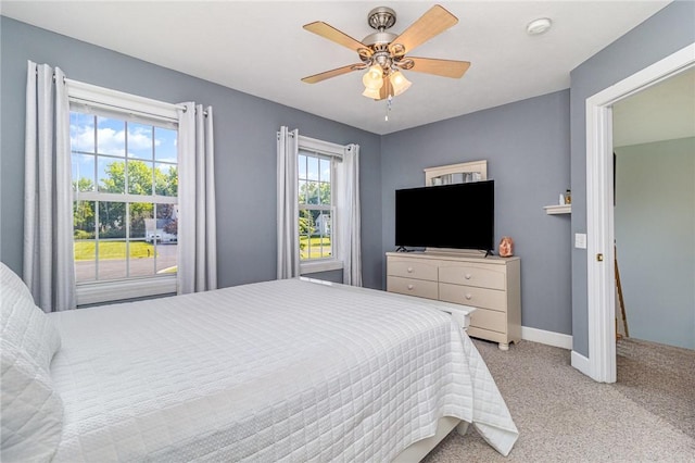 228 Southshore Pl, Webster, NY 14580 - bedroom with light colored carpet and ceiling fan