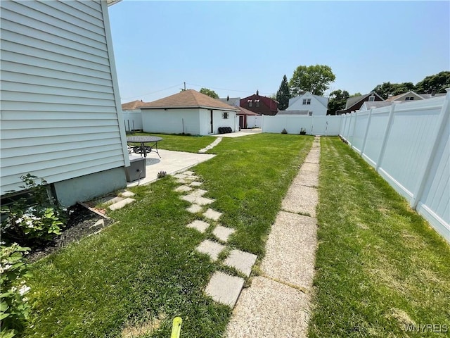 2479 Forest Ave, Niagara Falls, NY 14301 - fenced backyard featuring a patio area and a residential view
